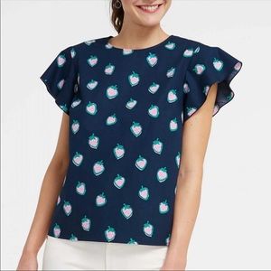 Draper James Strawberry Cloister Top